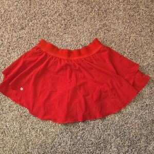 Lululemon Athletica Vibrant Red Court Rival Skirt